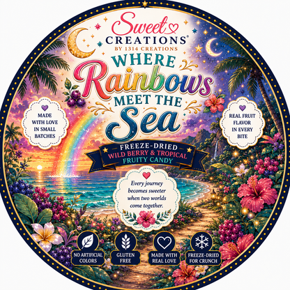 Where Rainbows Meet the Sea | Freeze Dried Wild Berry & Tropical Fruity Candy Mix