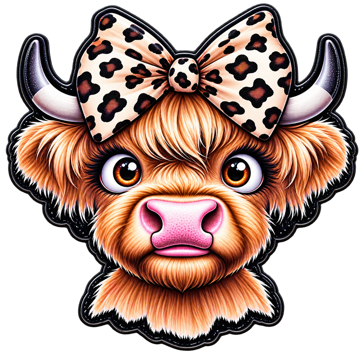 Wild About Moo | Highland Cow Interchangeable Badge Reel Topper