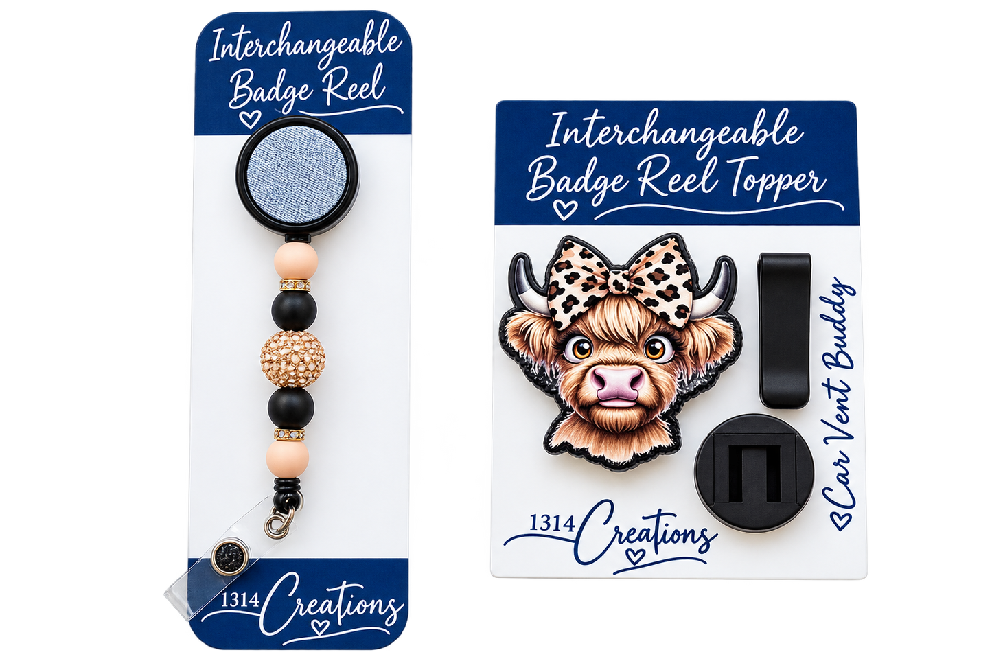 Wild About Moo | Highland Cow Interchangeable Badge Reel Topper