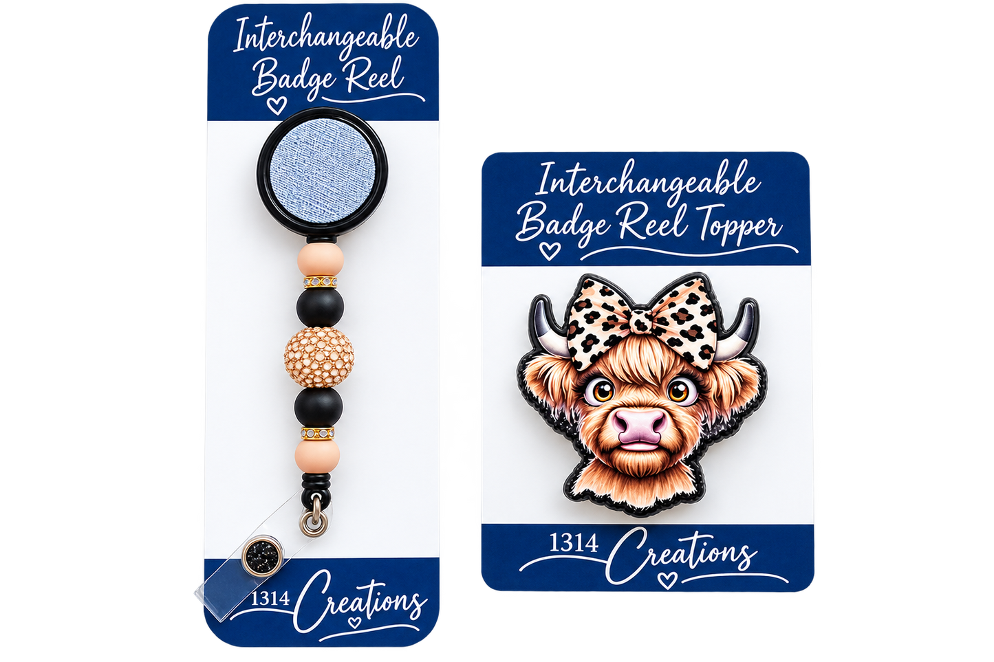Wild About Moo | Highland Cow Interchangeable Badge Reel Topper