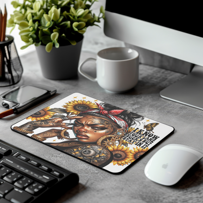 Stay In Your Lane Mouse Pad / Boho Chic Sunflower Desk Mat / Sassy Mousepad For Her