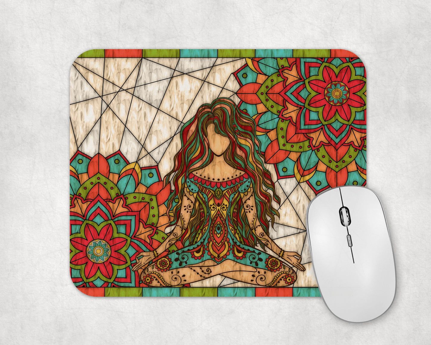 Celestial Contemplations Mouse Pad / Meditation Laptop Desk Mat / Calming Zen Office Accessories