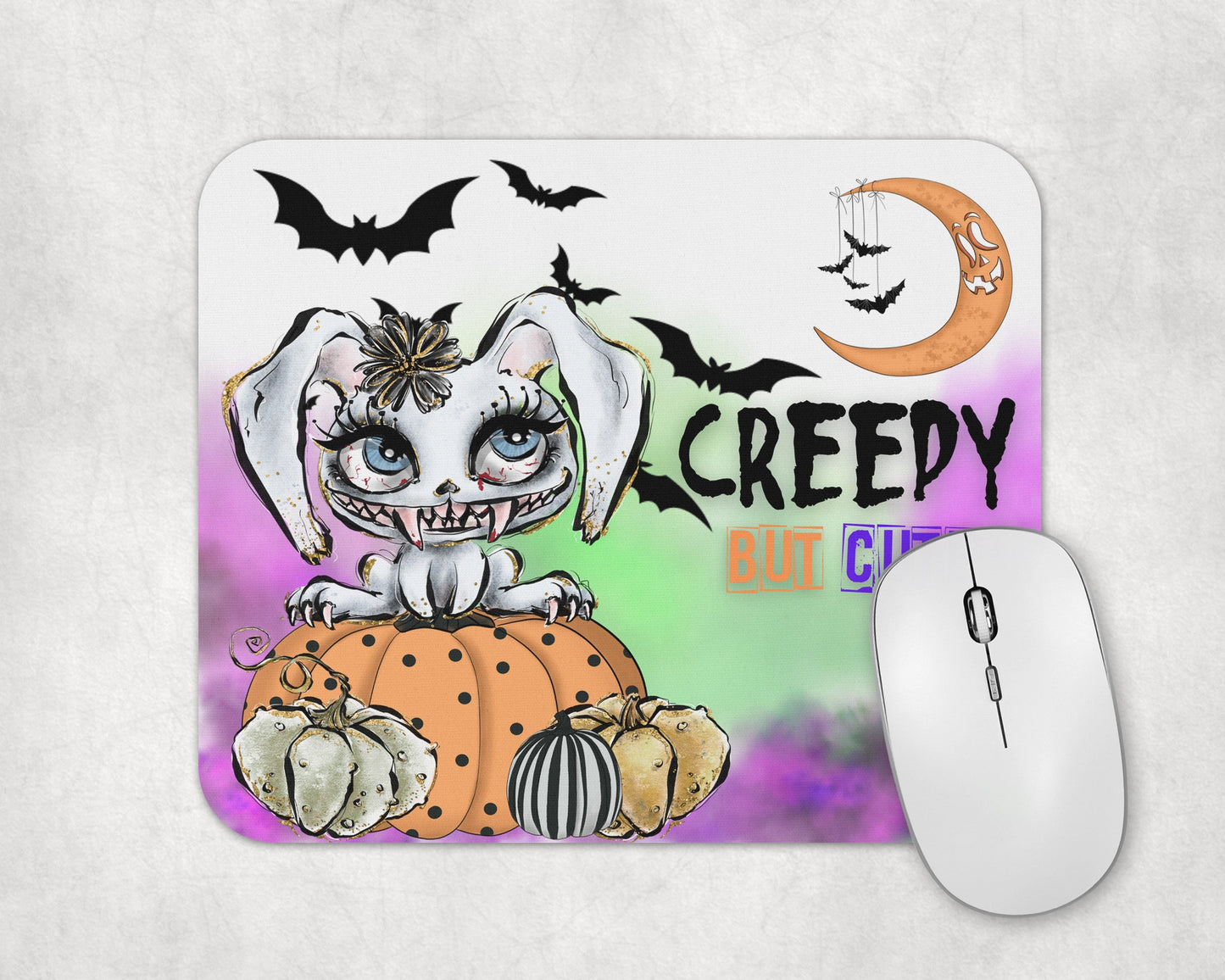 Cute Decay Mouse Pad / Gothic Gamer Laptop Desk Pad / Cute Fall Office Decor / Halloween Mousepad