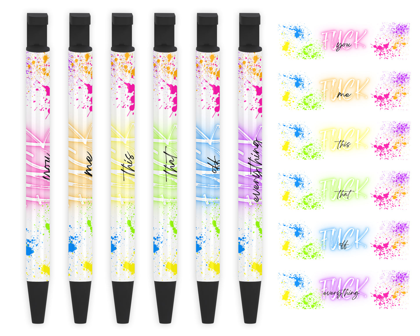 Limitless Wordsmith Pen Set - Swear Days Of The Week Pen Set - Funny Ink Pen Set