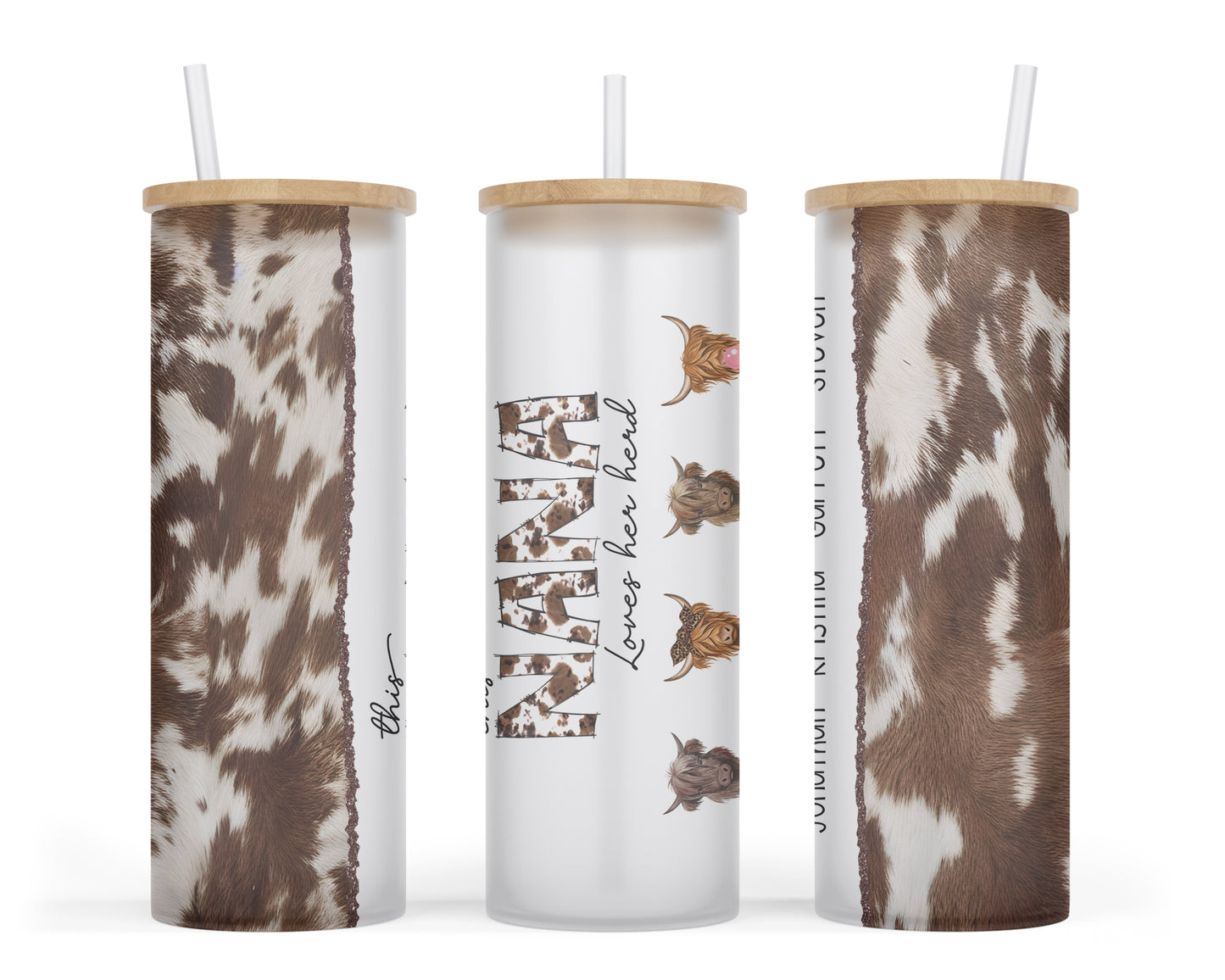 This Nana Loves Her Herd Tumbler / Personalized Cow Tumbler / Gift For Grandmother