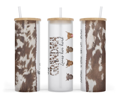 This Grandma Loves Her Herd Tumbler / Cute Personalized Cow Tumbler / Gift For Grandmother