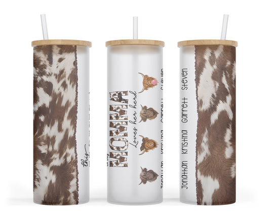 This Momma Loves Her Herd Tumbler / Cute Personalized Cow Tumbler Cup / Gift For Mom