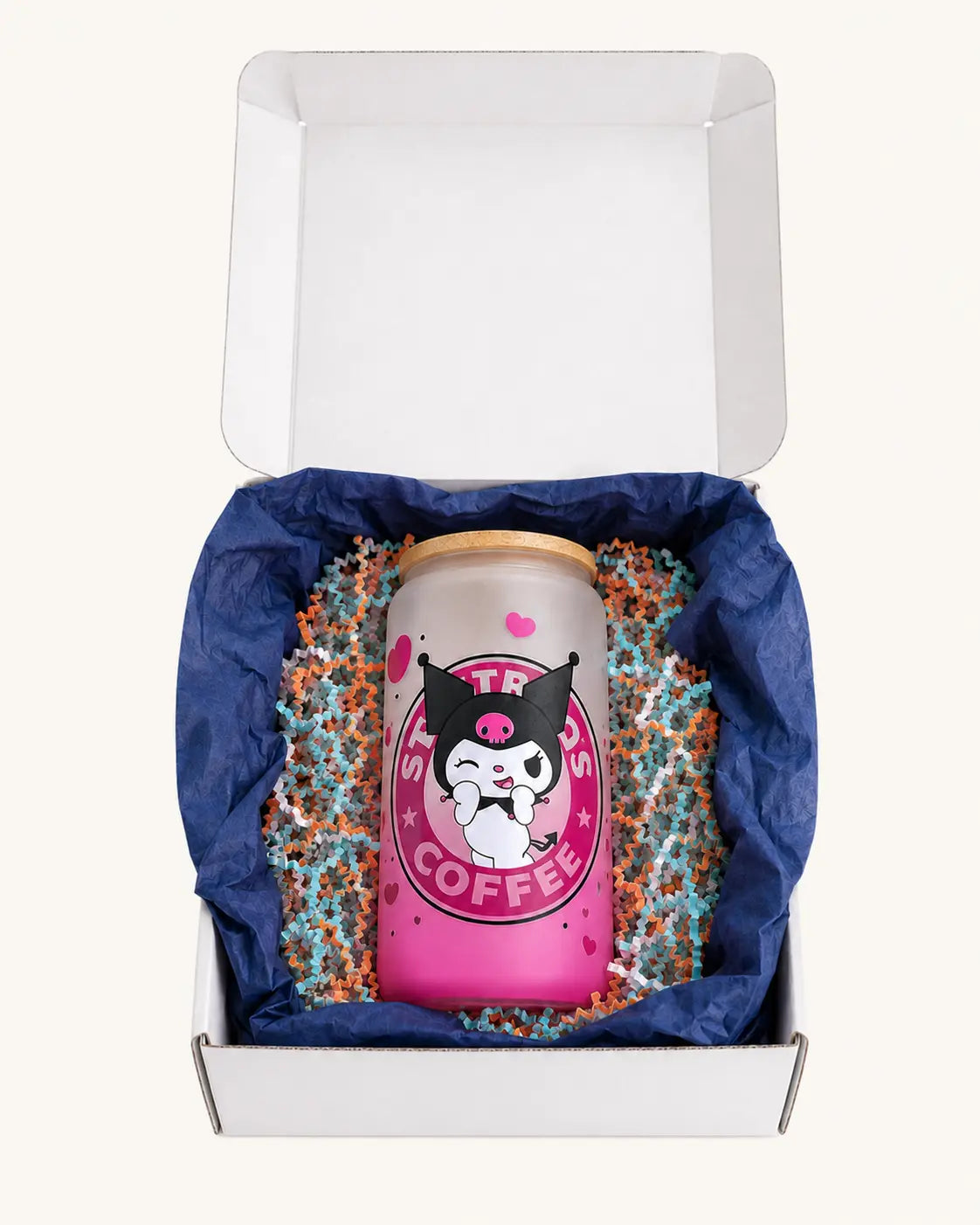 Rosy Whiskers Glass Tumbler